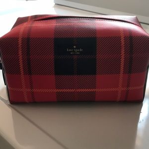 Kate Spade plaid makeup bag